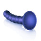 Shots Toys | OUCH! Beaded G-Spot Dildo - 5" / 13 cm - Metallic Blue