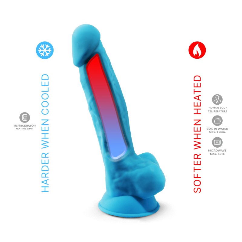 Adrien Lastic Silexd 7" Model 1 Realistic Silicone Dildo - Blue