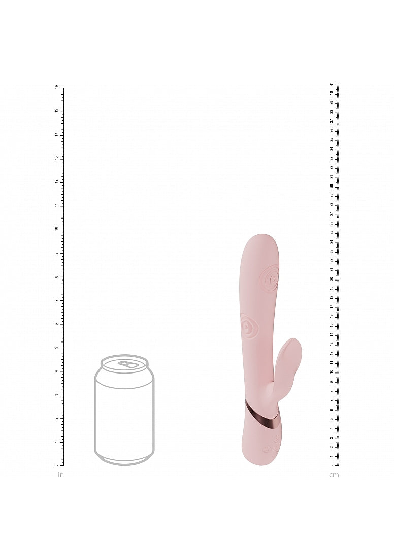 Shots Toys | VIVE Fronda Triple Motor G-Spot Vibrating Tapping Leaf Clit Stimulator Pink
