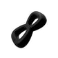 Hunkyjunk Boomerang Double-ring Cockring & Nut-tugger Black Fog