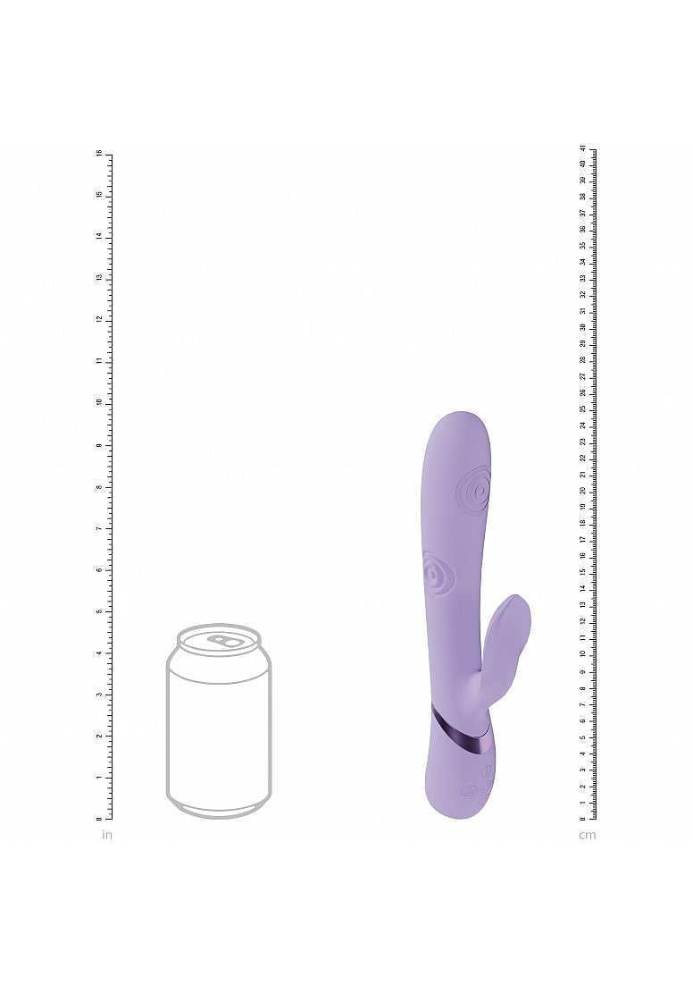 Shots Toys | VIVE Fronda Triple Motor G-Spot Vibrating Tapping Leaf Clit Stimulator Lavender