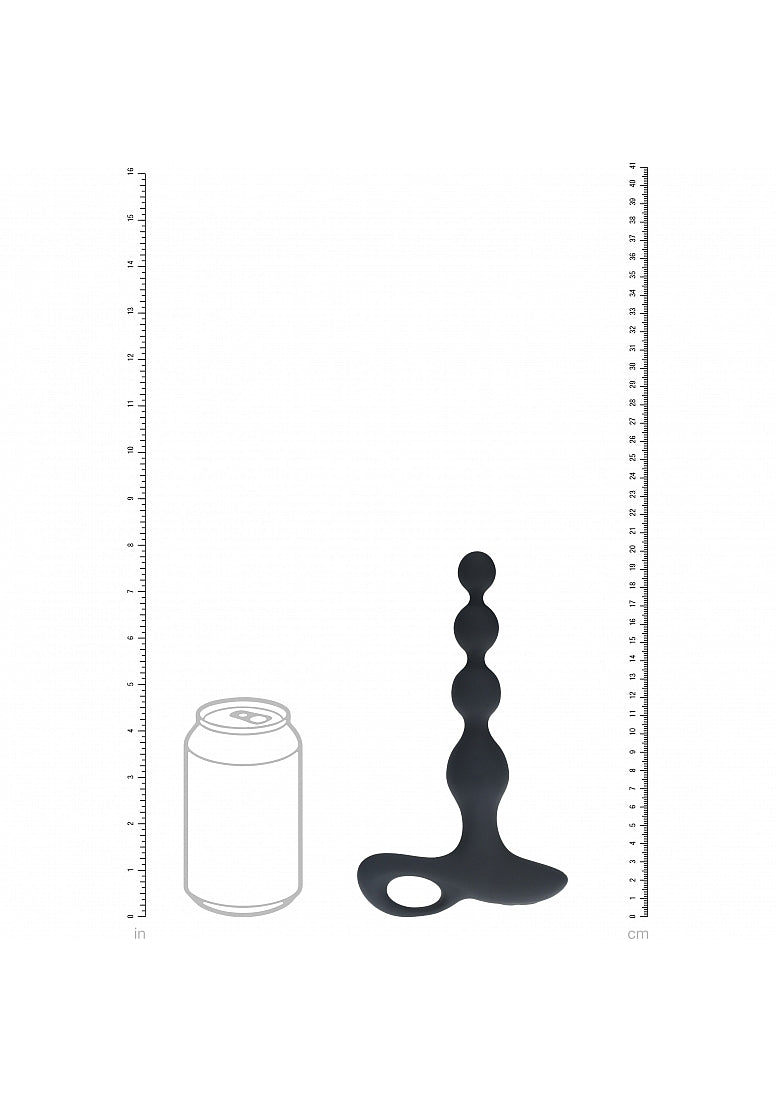 Shots Toys | LEVELZ - Remote Control Beaded Vibrating Silicone Anal Plug - Black