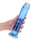 Shots Toys | REALROCK Crystal Clear 9" Straight Dildo No Balls - Blue