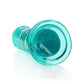 Shots Toys | REALROCK Crystal Clear 8" Straight Dildo No Balls - Turquoise