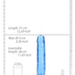 Shots Toys | REALROCK Crystal Clear 11" Straight Dildo No Balls - Blue