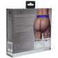 Shots Toys | OUCH! Vibrating Strap-on Panty Harness with Open Back - Royal Blue - Size XL/XXL