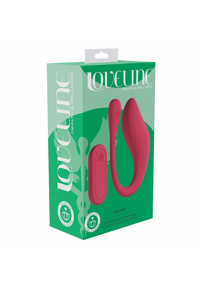 Shots Toys | LOVELINE Velvet G-Spot - Remote Controlled G-Spot Massager - Pink