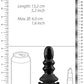 Shots Toys | Ribbly - Glass Vibrator With Suction Cup and Remote - Black