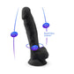 Adrien Lastic Silexd 7" Model 1 Realistic Silicone Dildo - Black