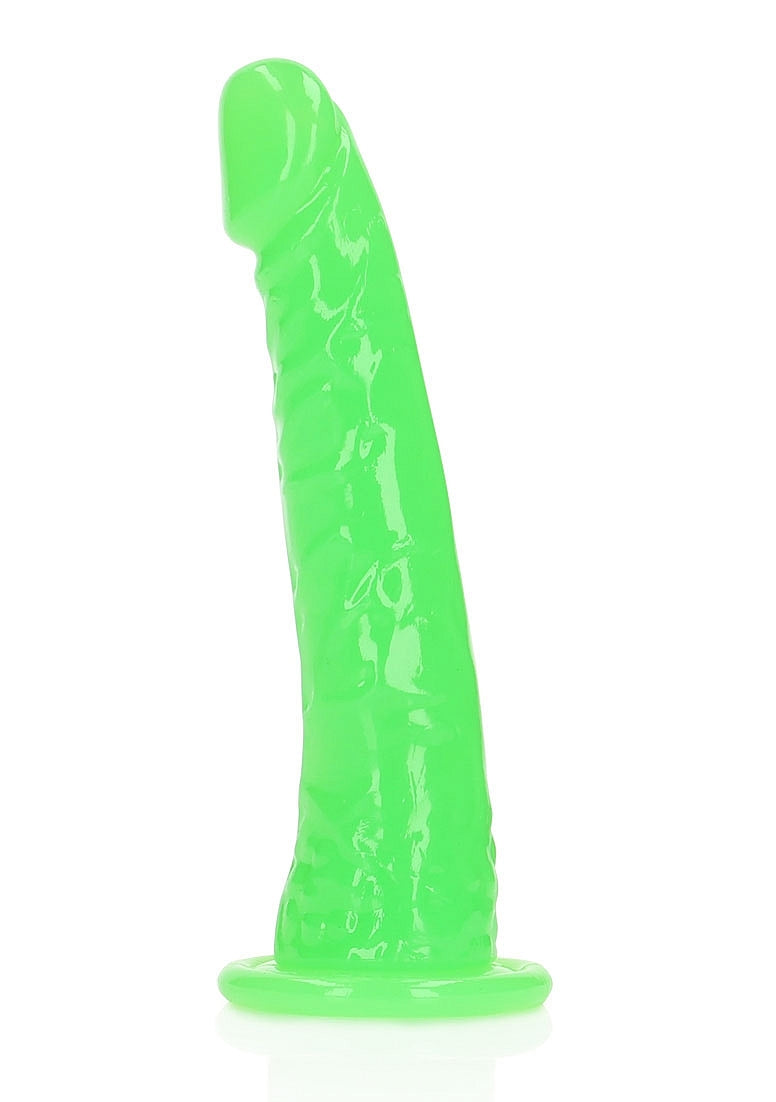Shots Toys | REALROCK 15.5cm Slim Glow in the Dark Neon - Green (6") Dildo Dong
