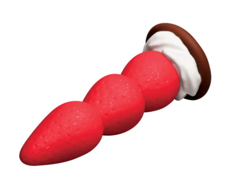 Simply Sweet Strawberry Sweet Cream Premium Silicone Dildo