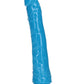 Shots Toys | REALROCK 28cm Slim Glow in the Dark Neon - Blue (10") Dildo Dong