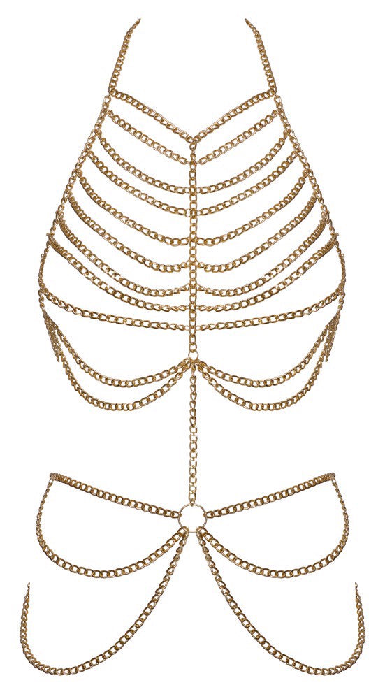 Orion | Cottelli Accessories - Body Chain Gold Two Piece Look