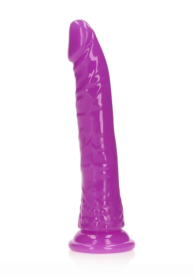 Shots Toys | REALROCK 25cm Slim Glow in the Dark Neon - Purple (9") Dildo Dong