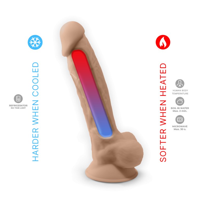 Adrien Lastic Silexd 8" Model 1 Remote Control LRS Vibrating Dildo Flesh