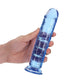 Shots Toys | REALROCK Crystal Clear 7" Straight Dildo No Balls - Blue