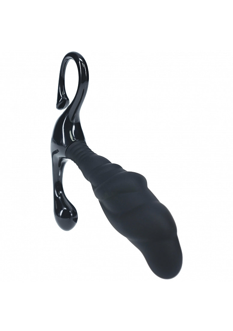 Shots Toys | LEVELZ - Rippled with Hard Loop Silicone Prostate Massager - L - Black
