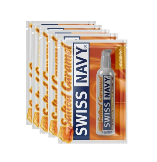 Swiss Navy Salted Caramel Water Based Edible Lubricant Sachets 5ml (100 Pack)