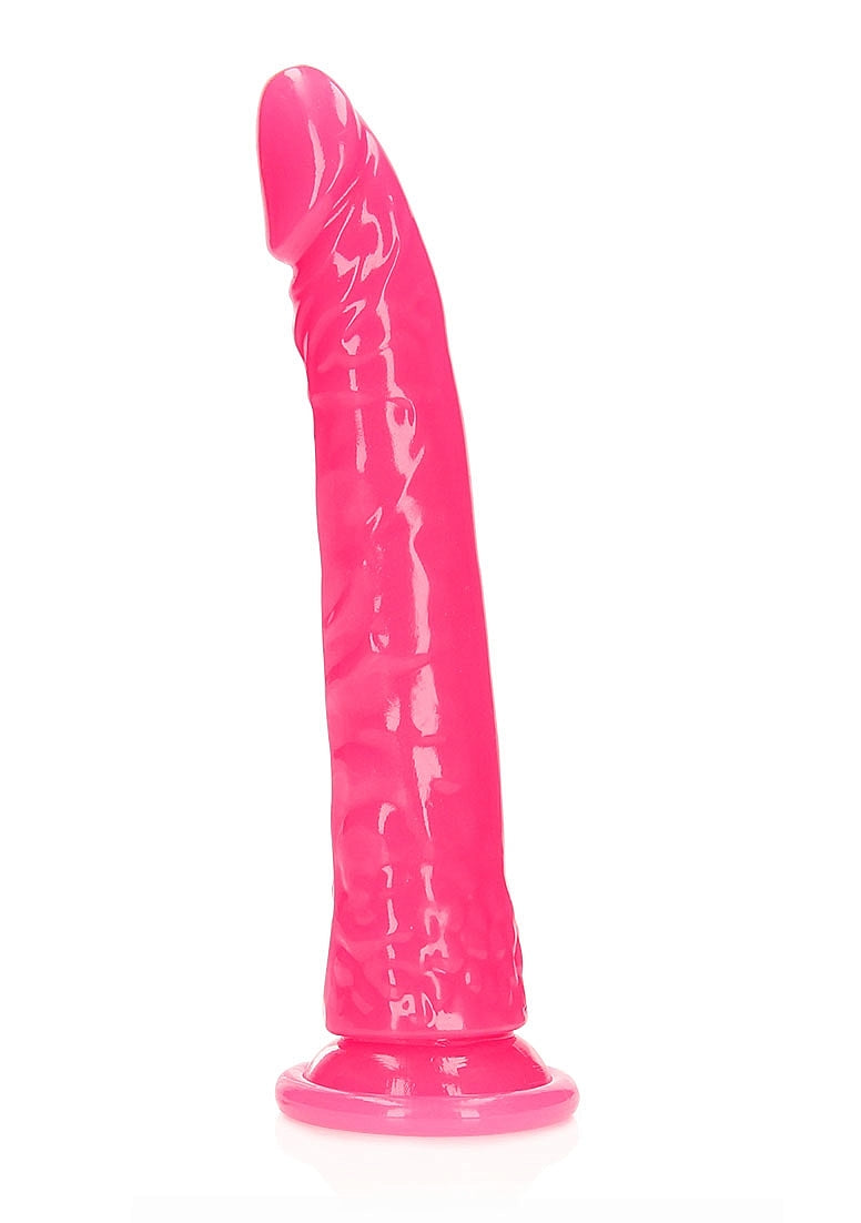Shots Toys | REALROCK 28cm Slim Glow in the Dark Neon - Pink (10") Dildo Dong
