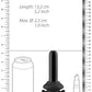 Shots Toys | Thumby - Glass Vibrator With Suction Cup and Remote - Black