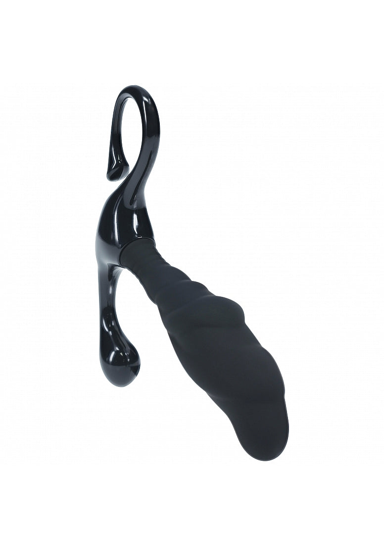 Shots Toys | LEVELZ - Rippled with Hard Loop Silicone Prostate Massager - M - Black