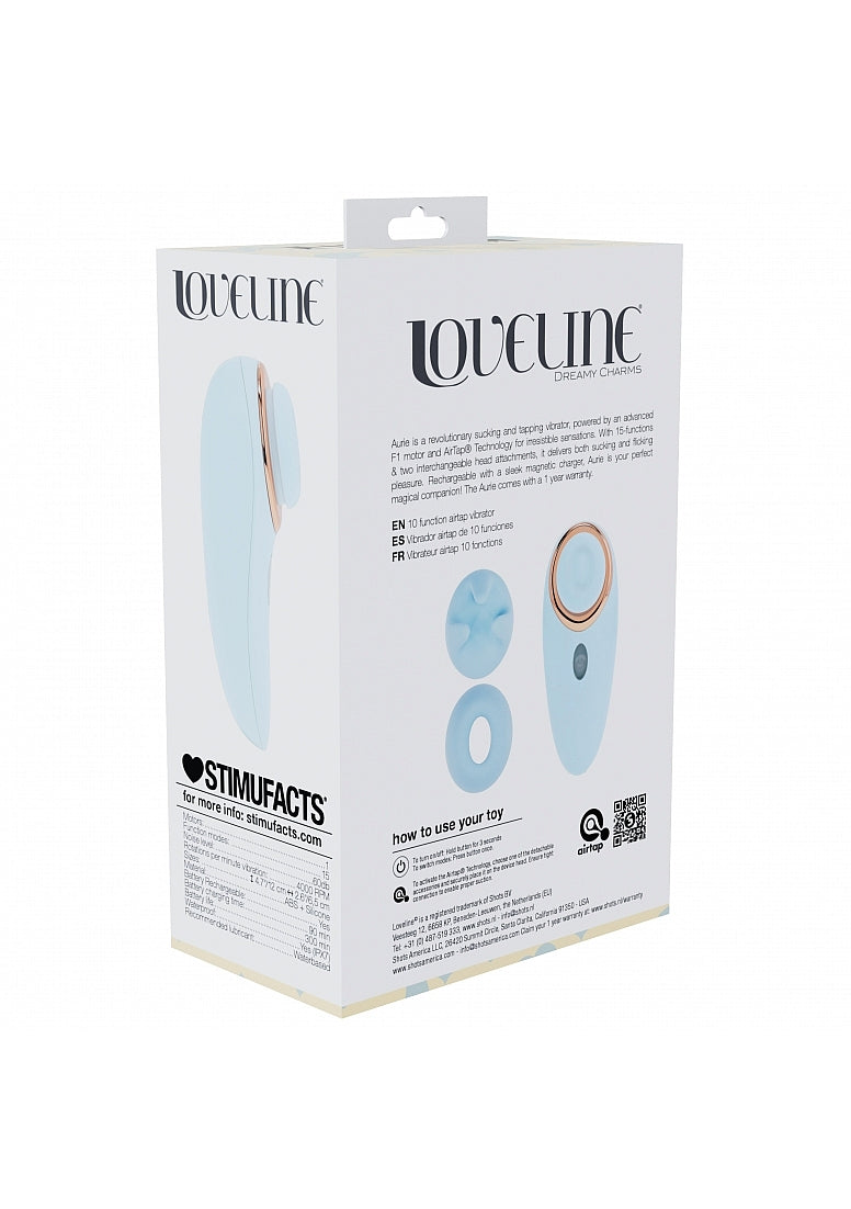 Shots Toys | LOVELINE Aurie - AirTapTech Tapping and Sucking Vibrator - Blue