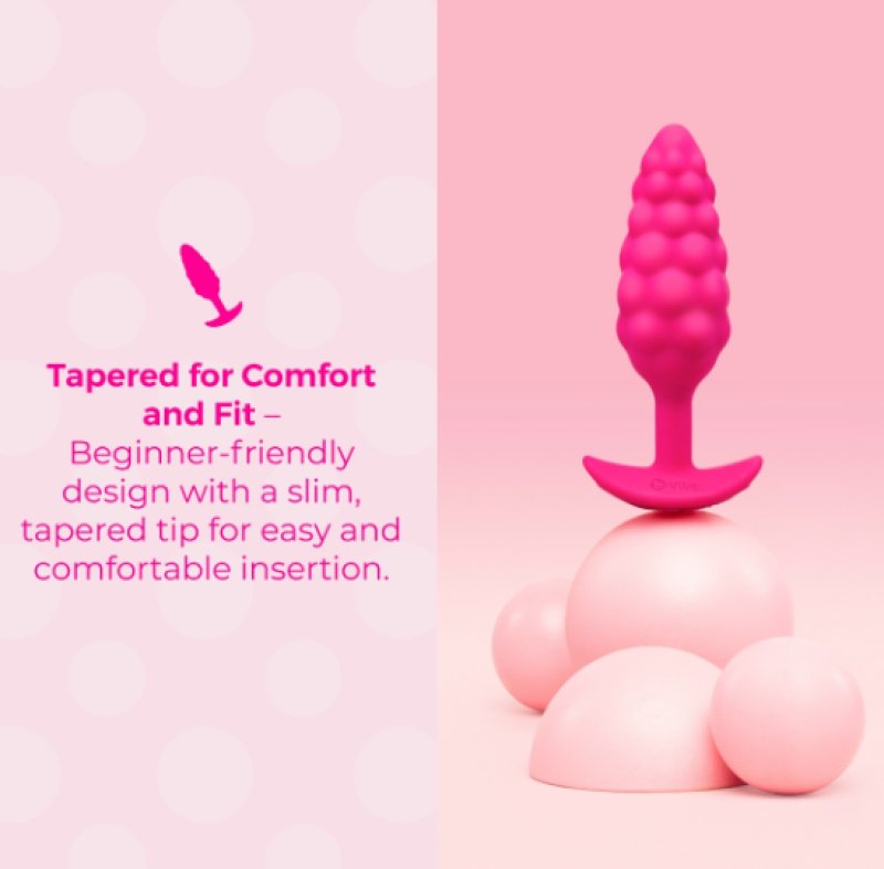 COTR | B-Vibe Swirl Textured Vibrating Plug - Pink