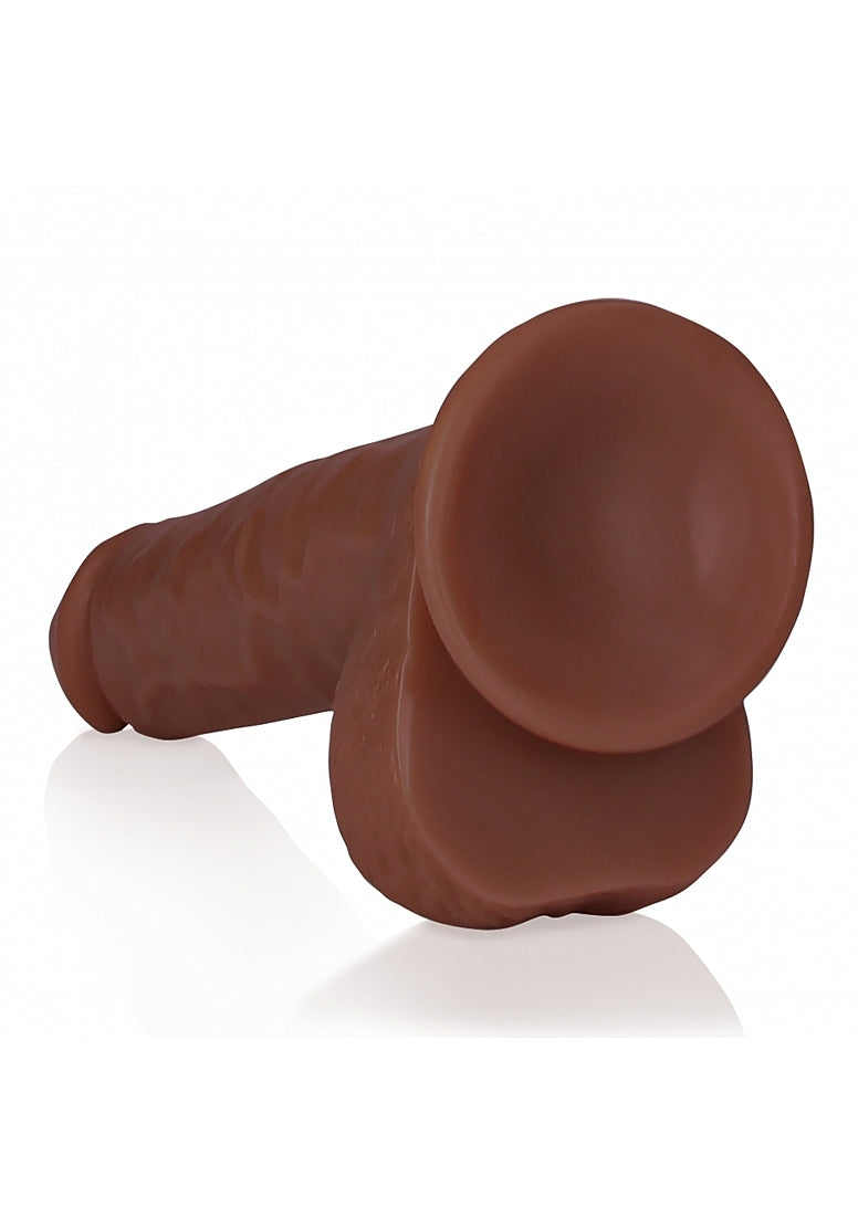 Shots Toys | REALROCK Straight Realistic Dildo with Balls - Brown 18cm (7") Dong