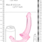 Shots Toys | REALROCK Crystal Clear 6" Strapless Strap On - Pink