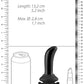 Shots Toys | Prickly - Glass Vibrator With Suction Cup and Remote - Black