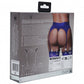 Shots Toys | OUCH! Vibrating Strap-On Thong with Adjustable Garters - Royal Blue - Size XL/XXL