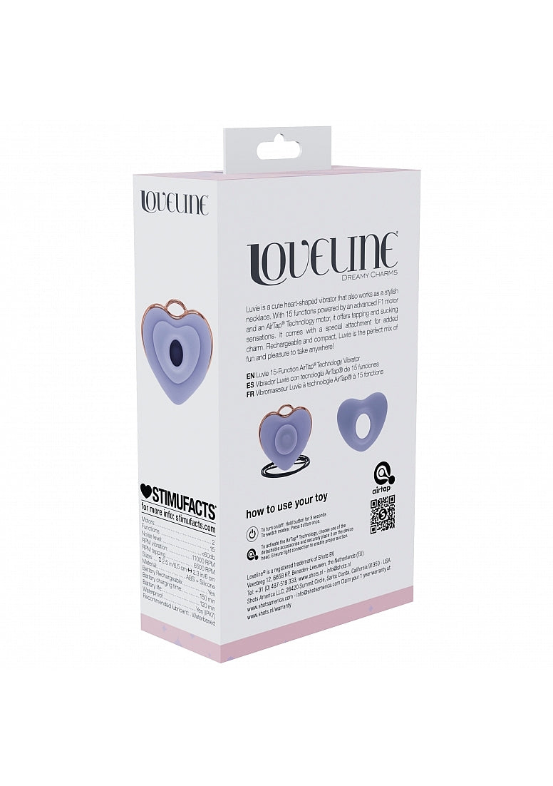 Shots Toys | LOVELINE Luvie - AirTapTech Tapping Sucking Heart Shaped Vibrator - Lavender
