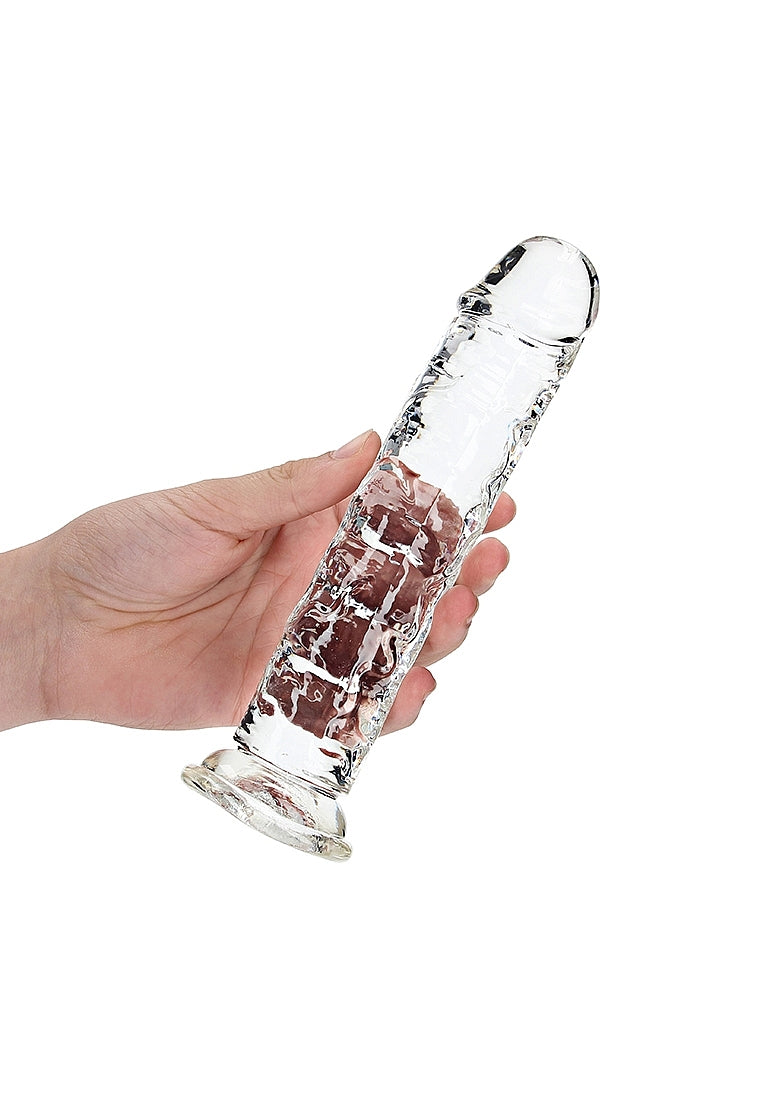 Shots Toys | REALROCK Crystal Clear 8" Straight Dildo No Balls - Translucent