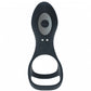 Shots Toys | LEVELZ - Vibrating Silicone Cock & Ball Ring with Shaft Loop - Black
