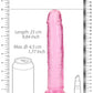 Shots Toys | REALROCK Crystal Clear 9" Straight Dildo No Balls - Pink