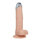 Shots Toys | REALROCK 8" Vibrating Dildo with Metal Head and Wireless Remote - Flesh