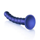 Shots Toys | OUCH! Beaded G-Spot Dildo - 8" / 20.5 cm - Metallic Blue