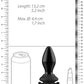 Shots Toys | Stretchy - Glass Vibrator With Suction Cup and Remote - Black