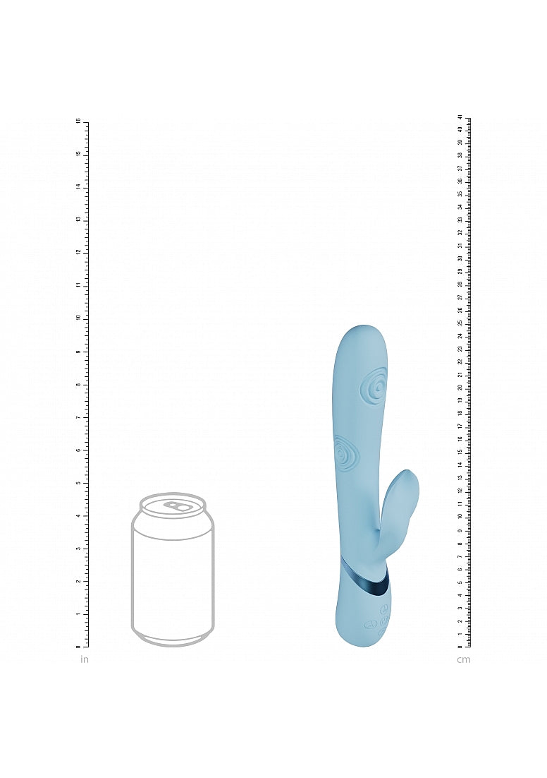 Shots Toys | VIVE Fronda Triple Motor G-Spot Vibrating Tapping Leaf Clit Stimulator Blue