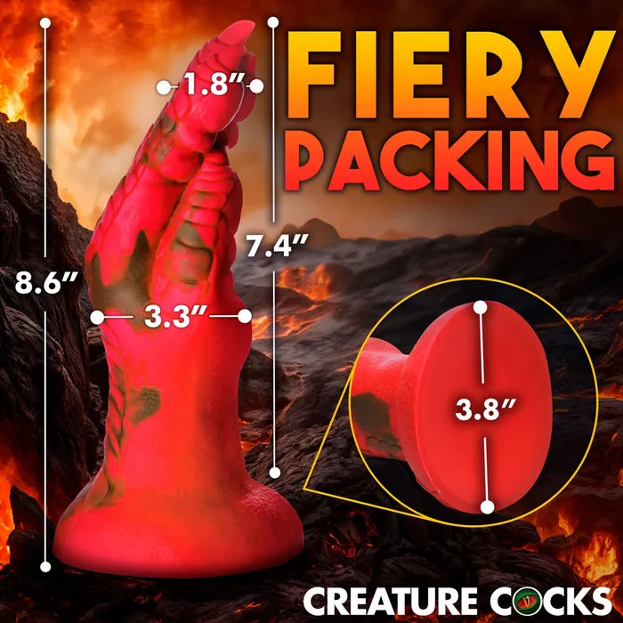 Creature Cocks Demon Claw Fisting Silicone Dildo - Red 21.8cm Claw Fantasy Dildo