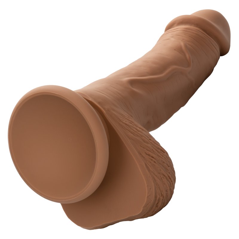 CalExotics Dual Density Silicone Studs Dildo 5”/12.75 cm - Brown
