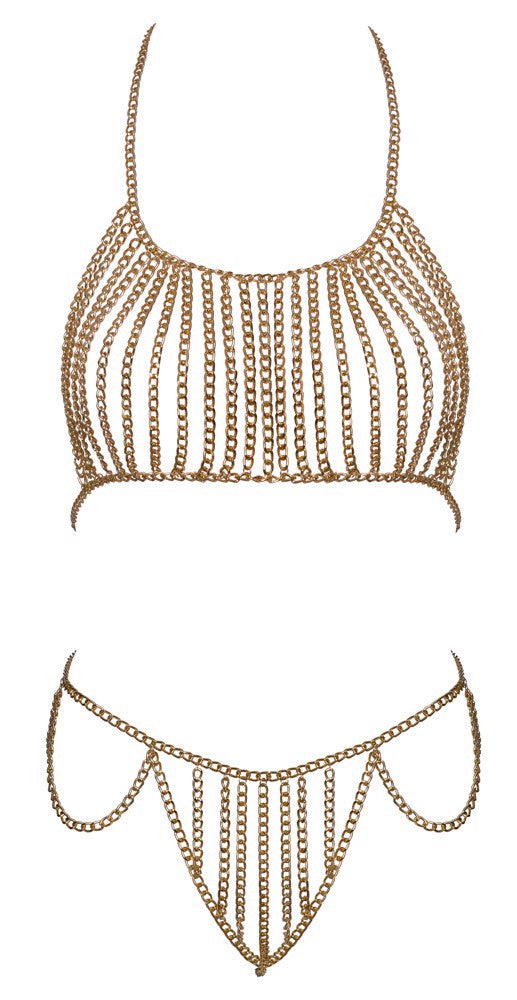 Orion | Cottelli Accessories - Top Set Chain Gold Bikini