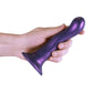 Shots Toys | OUCH! Ultra Soft Curvy G-Spot Dildo - 7" / 17 cm - Metallic Purple