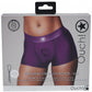 Shots Toys | OUCH! Vibrating Strap-on Boxer - Purple - Size M/L
