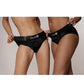 Shots Toys | OUCH! Vibrating Strap-on High-Cut Brief - Black - Size M/L
