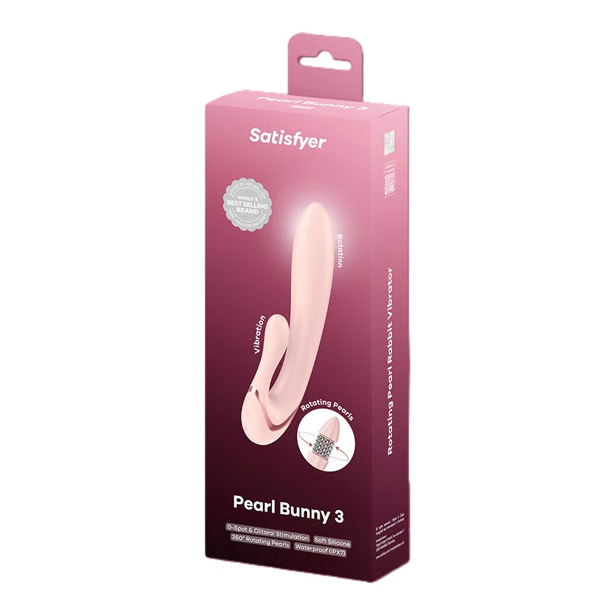 Satisfyer Pearl Bunny 3 - Rotating Pearls Rabbit Vibrator Rose