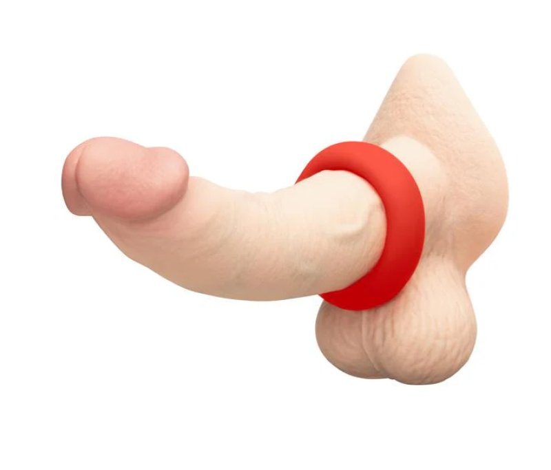 COTR | B-Vibe Flex Ring Grip - Ultra Soft Silicone Cock Ring - Red