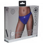 Shots Toys | OUCH! Vibrating Strap-on Panty Harness with Open Back - Royal Blue - Size M/L