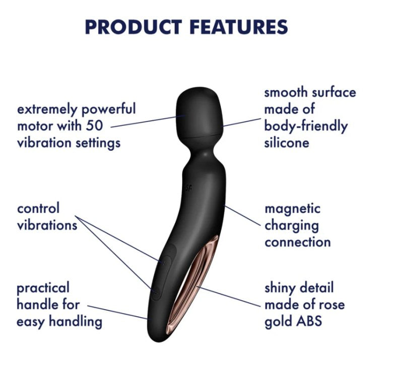 Satisfyer Wand-erland Masssage Wand Vibrator Black