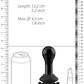 Shots Toys | Globy - Glass Vibrator With Suction Cup and Remote - Black